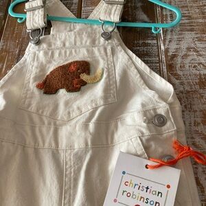 Target Cream Overalls with Mammoth Patch